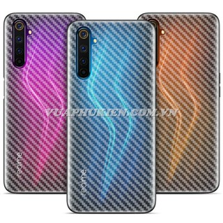 Tấm dán vân Carbon 3D mặt lưng cho Oppo Realme 6, Realme 6i, Realme 6 Pro, Realme 5 Pro, Realme 5s, Realme 5i, Realme 5