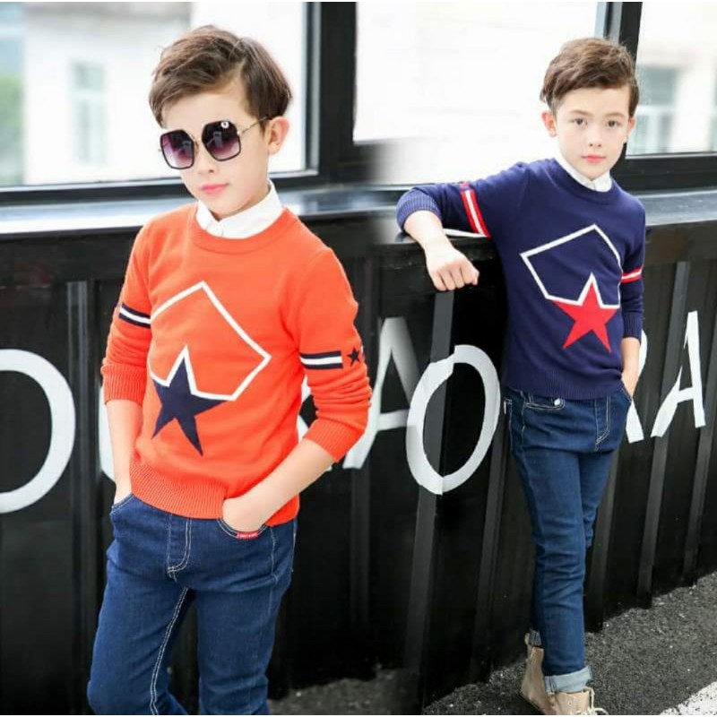 ÁO LEN CỔ TRÒN 2 LỚP SIZE ĐẠI CHO BÉ