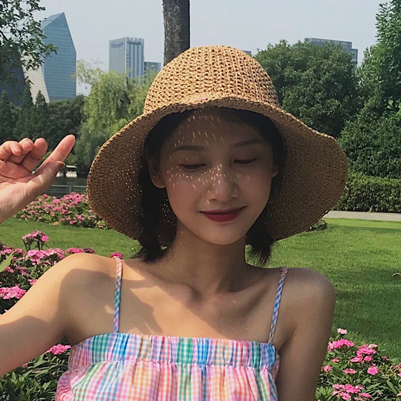 Nón Cối Rộng Vành Thời Trang Đi Biển Cho Nữ