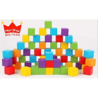 [Size 2cm] Set 100 khối gỗ lập phương- cube