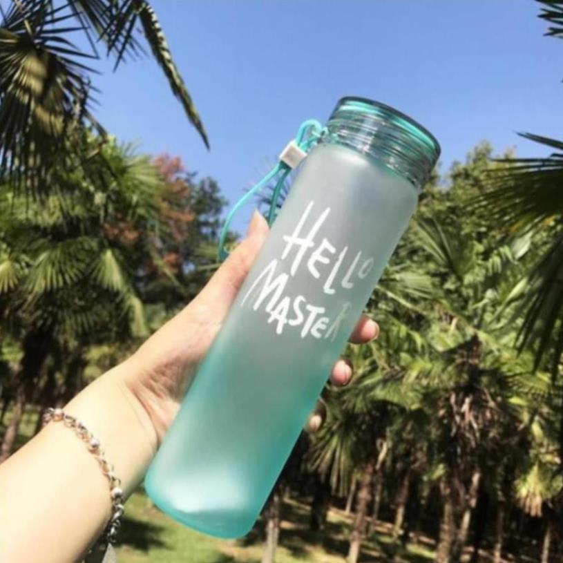 [hàng loại 1_giá tốt nhất] Bình nước Hello master 450ml thuỷ tinh an toàn với sức khoẻ