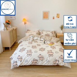 Chăn ga gối đệm cao cấp , Ga gối Cotton Poly drap giường miễn phí bo chun đủ kích thước 1m2 1m6 1m8 2m BODECOR