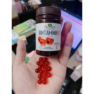 [Cenly Shop] Vitamin E đỏ nga MIRROLLA 270mg 😍 𝙁𝙍𝙀𝙀𝙎𝙃𝙄𝙋 😍 chống lão hóa, khỏe tóc, bổ sung vitamin E, làm mịn