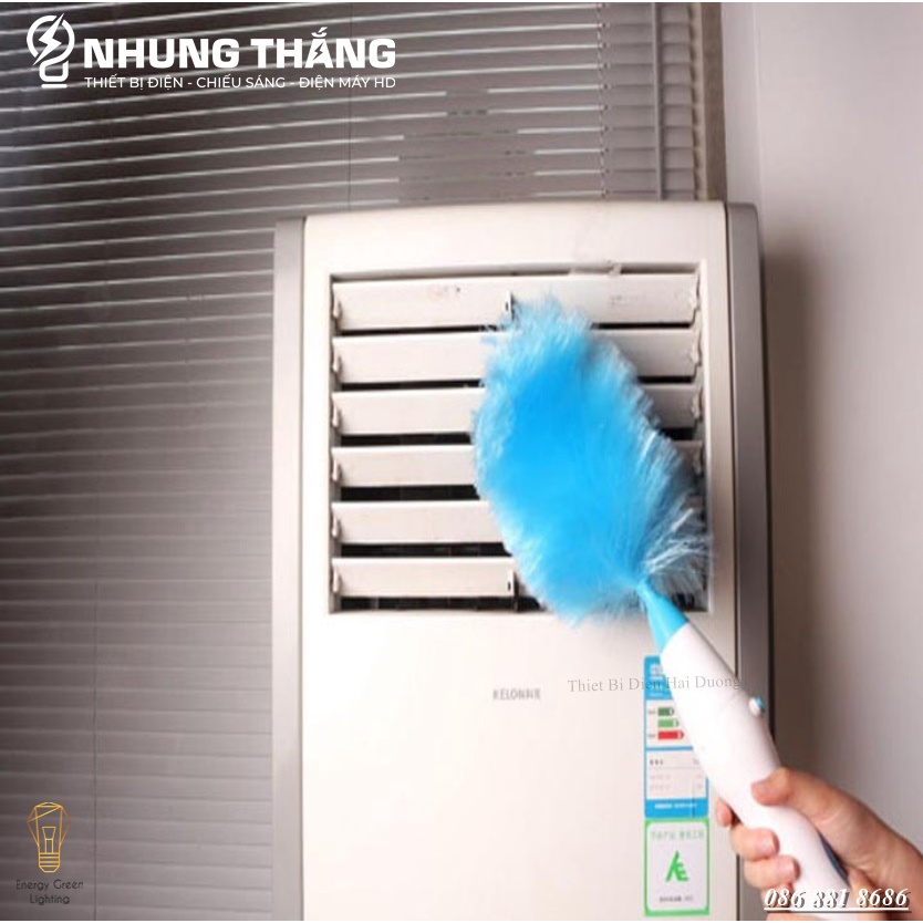 Chổi Lau Bụi Tự Động Spin Duster VS-5092 - Đầu Chổi Công Nghệ Tĩnh Điện Lau Bụi Cực Tốt - Pin Sạc Tích Điện