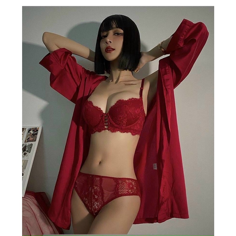 Bộ đồ lót B043 Mand ren giọt lệ có gọng đệm nhẹ