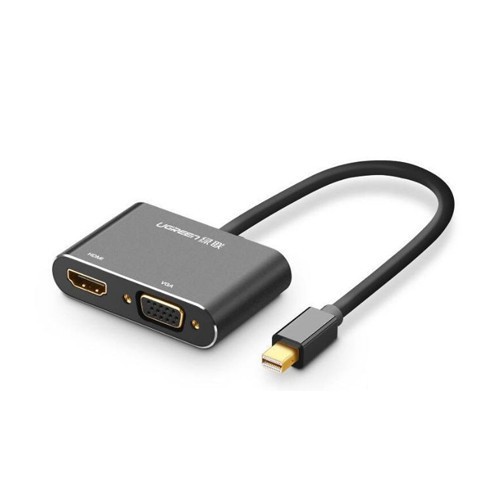 [Mã ELHACE giảm 4% đơn 300K] Cáp Chuyển Mini Displayport to HDMI &amp; VGA Ugreen 20422 (Màu Đen) - Hàng Chính Hãng