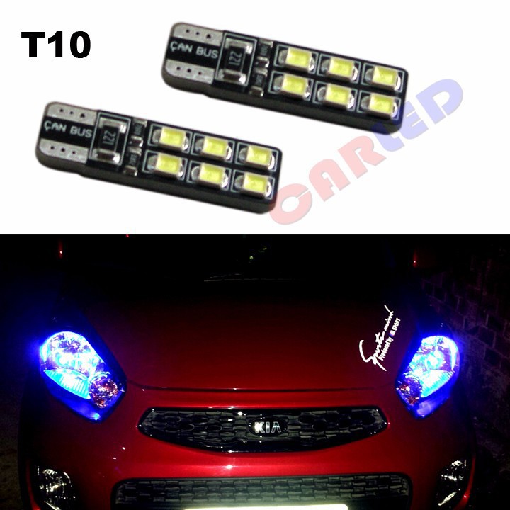 Đèn led T10 12SMD 1 cặp