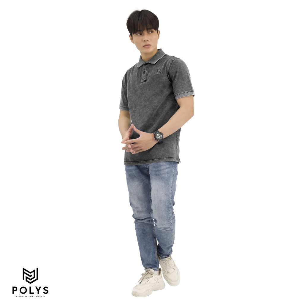 Áo Polo Nam Tay Ngắn  BASIC WASH - POLYS | Chất Cotton Wash, Dày Dặn, Co Dãn, Cực Chất, Hình Thêu Cao Cấp, Sắc Nét | BigBuy360 - bigbuy360.vn