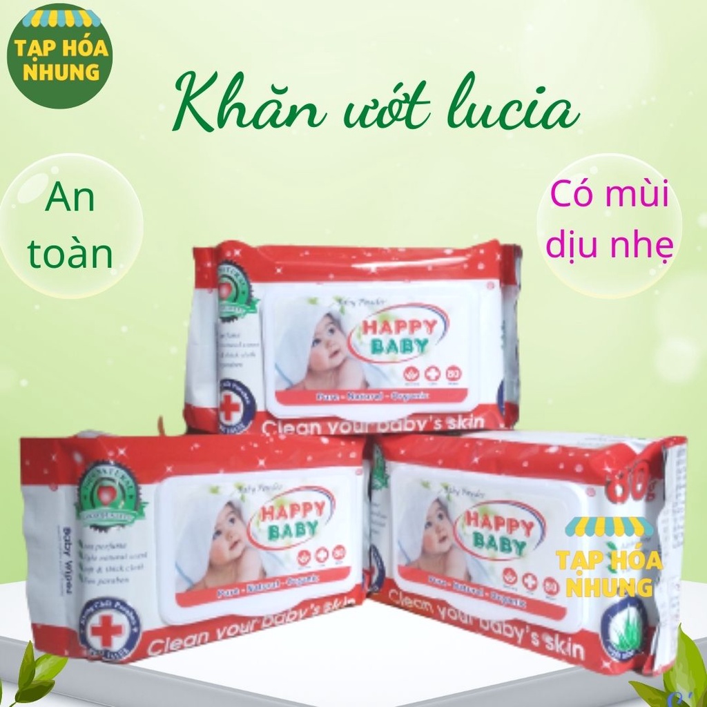 Khăn giấy ướt có mùi dịu nhẹ 80g an toàn cho bé