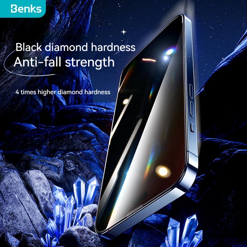 Kính Cường Lực Benks Chống Nhìn Trộm / Bụi / Chống Nhìn Trộm Kích Thước 0.3mm Cho IPhone 13 14 Plus Pro Max VPRO +