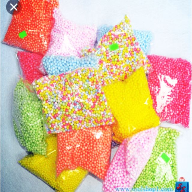 Hạt mút xốp đủ màu 50g