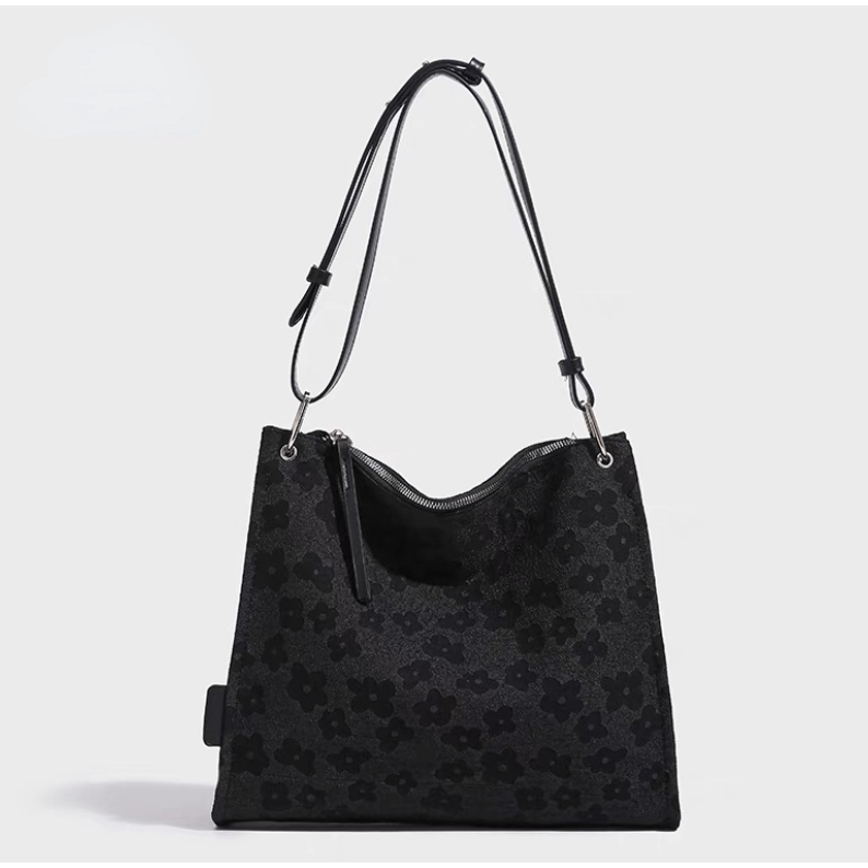 Túi tote đeo vai YADOU sức chứa lớn in họa tiết dễ thương phong cách retro thiết kế thời trang cho nữ