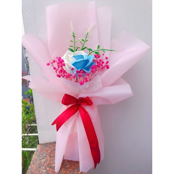 Hoa Hồng giấy Mỹ thuật bó 1 bông