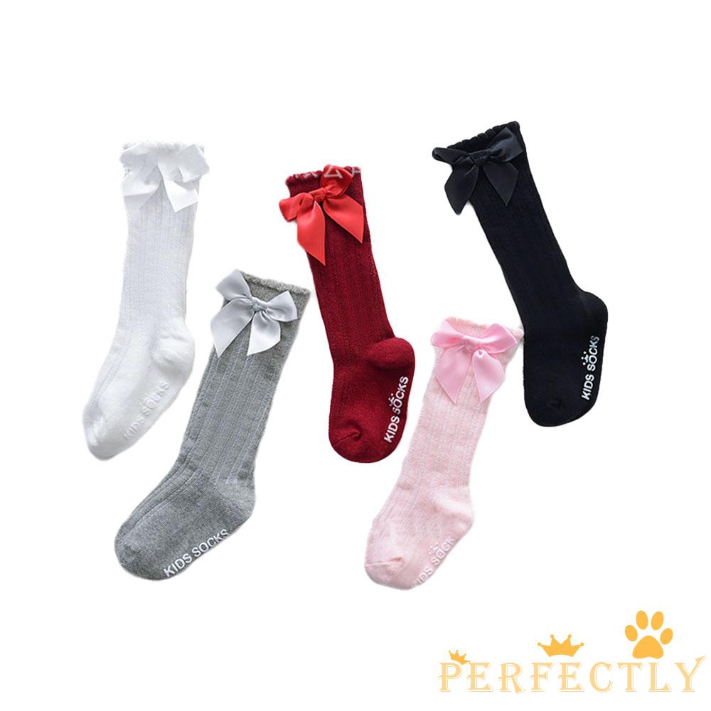 Vớ cotton đính nơ dễ thương cho bé gái