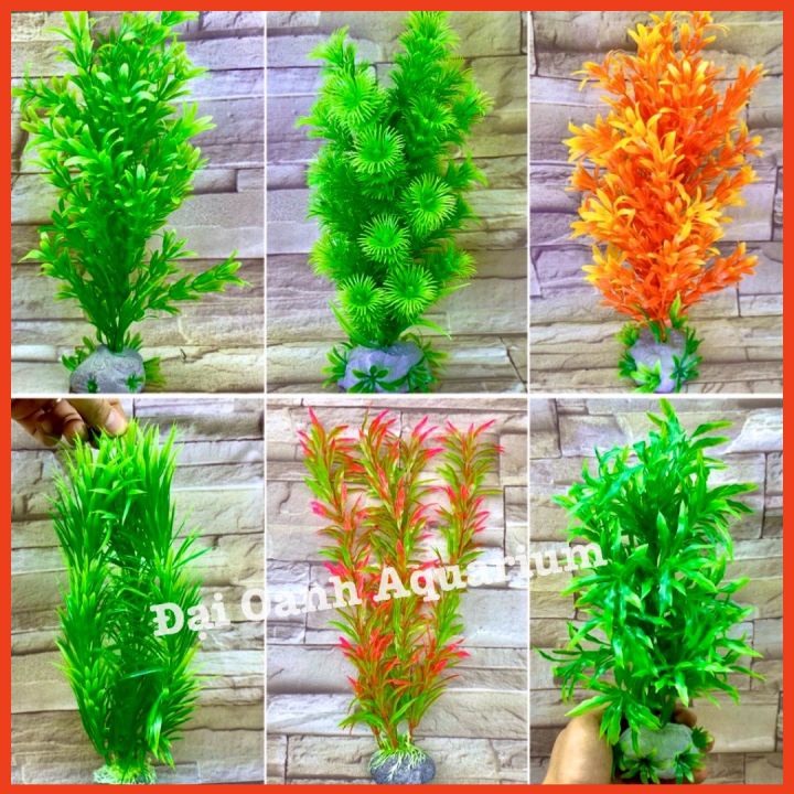 Cây Nhựa Giả Thủy Sinh Trang Trí Bể Cá Cảnh, Cây Nhựa Thế Nhỏ Giá Rẻ