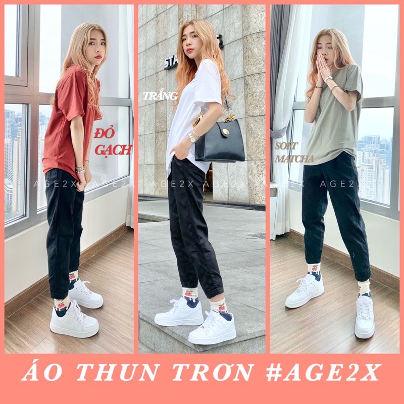 12 Màu Áo thun TRƠN cổ tròn V2 AGE2X hàng VNXK Chất lượng cao 2021 | BigBuy360 - bigbuy360.vn