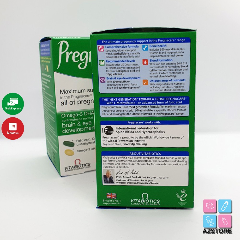 Vitamin bầu Pregnacare Max 84V - Tổng hợp cho bà bầu Pregnacare max của anh