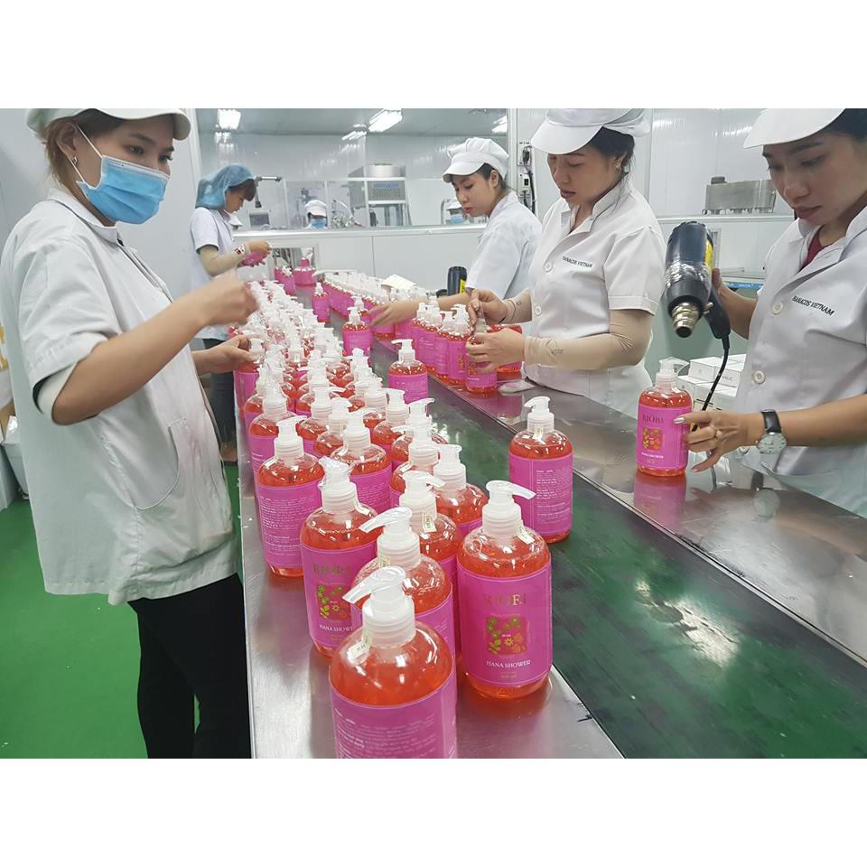 💎(Sale) Sữa Tắm Nước Hoa Hương Hoa Hồng Riori Hana Shower Gel Rose Chính Hãng💦
