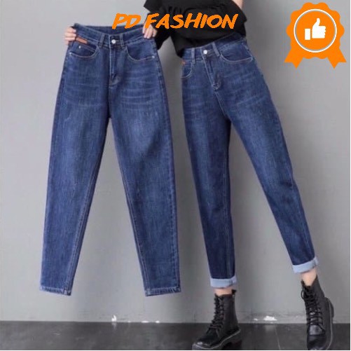Quần baggy nữ quần bò jeans nữ cạp cao 1 khuy PD FASHION | BigBuy360 - bigbuy360.vn
