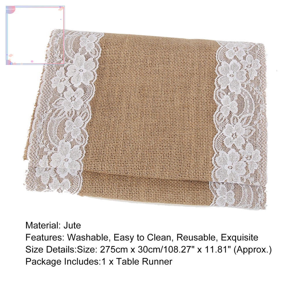 (DOV) Khăn Trải Bàn Phối Ren Dễ Lau Chùi Trang Trí Giáng Sinh / Nông Trại Cổ Điển Trang Trí Nhà Cửa Hàng Ngày