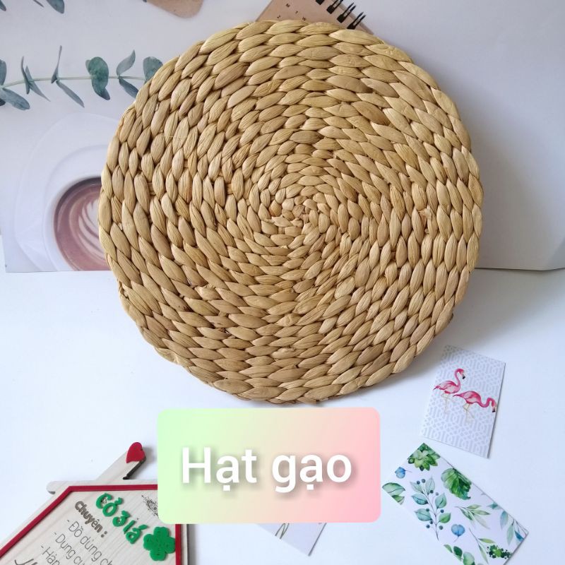 Sỉ 10 tấm thảm lục bình size 37cm trang trí nhà cửa, đạo cụ chụp ảnh, lót chậu cây, thảm ngồi