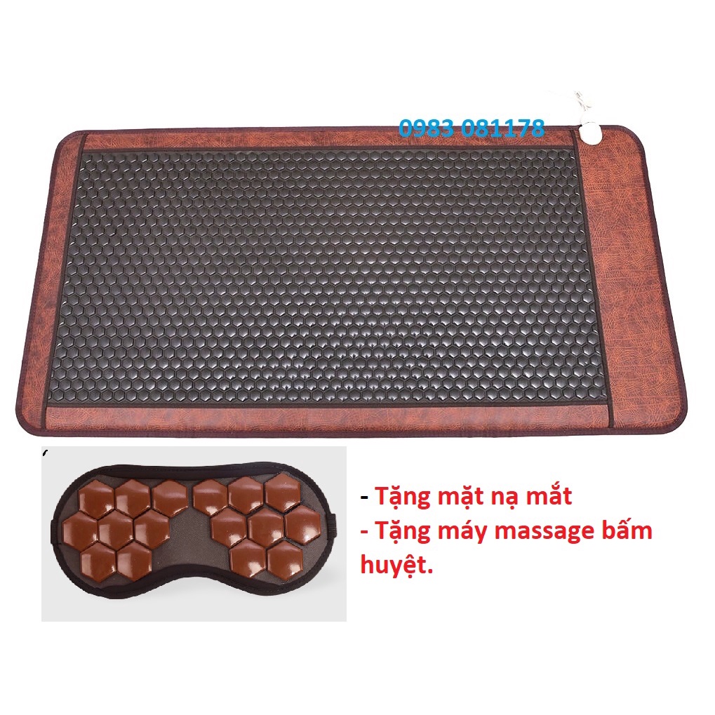 Thảm đá nóng hàn quốc đá lục giác 80x190 thảm đá nhiệt nóng giảm đau nhức. tặng máy massage bấm huyệt