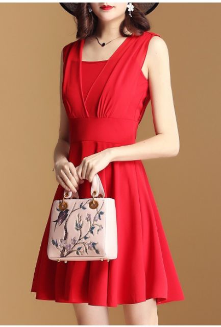 [Mã WABRWA15 giảm 15% đơn 300K] ZERASY - Đầm xòe không tay phối voan cách điệu | BigBuy360 - bigbuy360.vn