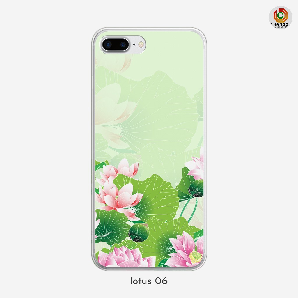 Ốp lưng hoa sen iPhone 7 PLUS 8 PLUS X XS 5 6