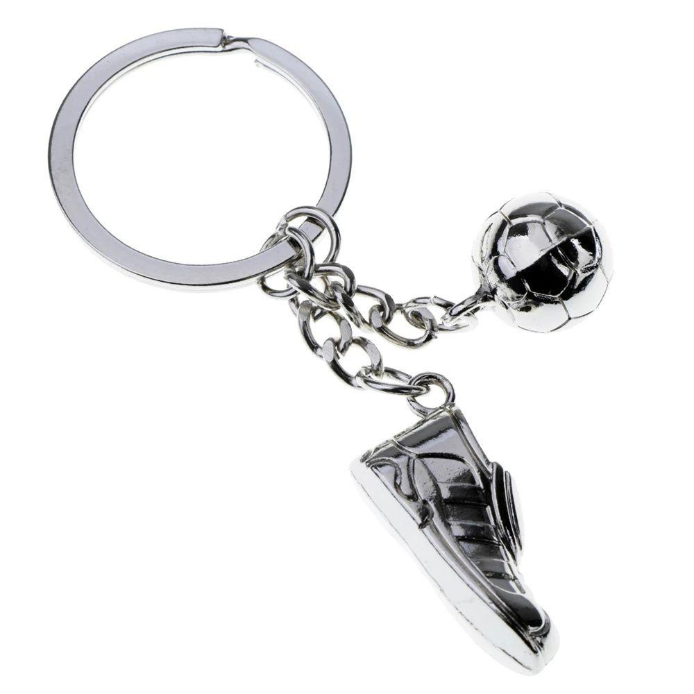 Móc Chìa Khóa Hình Quả Bóng Đá Bằng Thép Không Gỉ