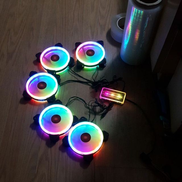 Bộ HUB Coolmoon chia Fan LED 10 cổng RGB kèm điều khiển