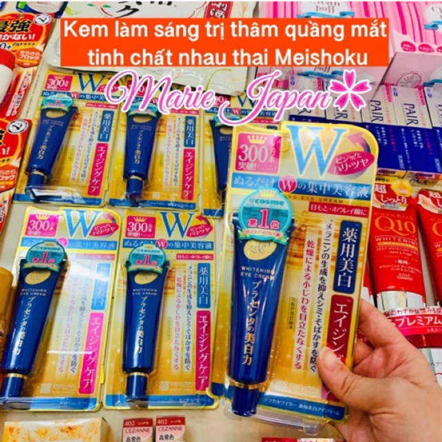 Kem mờ thâm làm sáng da vùng mắt MEISHOKU WHITENING EYES CREAM 30g Nhật Bản | BigBuy360 - bigbuy360.vn