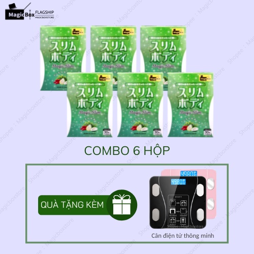 Combo 6 hộp giảm cân Magic Slim Nhật Bản tặng cân điện tử thông minh