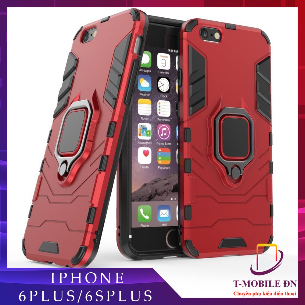 Ốp lưng iPhone 6 Plus / 6s Plus 🔥FREE SHIP🔥 iron man chống sốc kèm nhẫn iring chống xem video