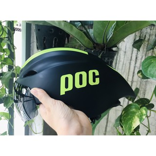 Mũ bảo hiểm xe đạp- Mũ xe đạp Poc có kính