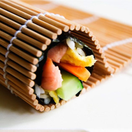Mành tre cuộn cơm rong biển, Kimbap, Sushi đảm bảo vệ sinh