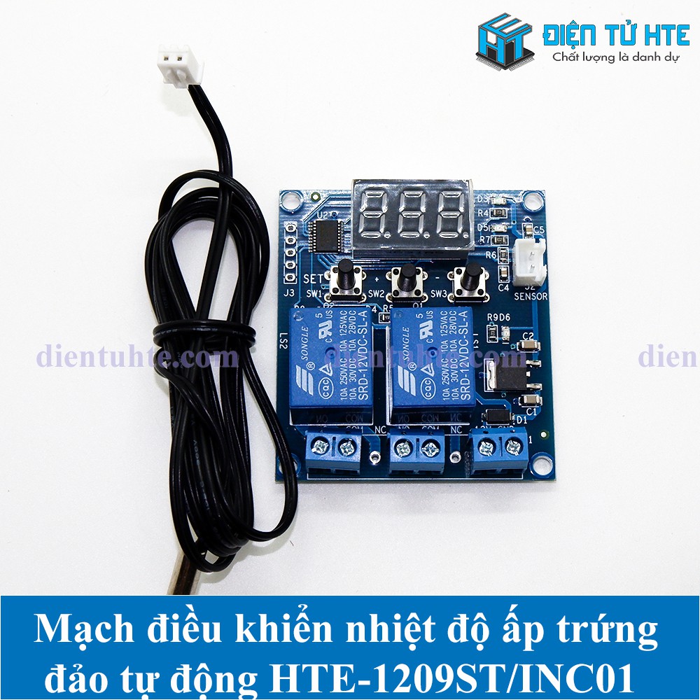 Mạch điều khiển nhiệt độ ấp trứng - đảo tự động hoàn toàn - đếm số ngày ấp HTE-INC01 [HTE Quy Nhơn CN2]