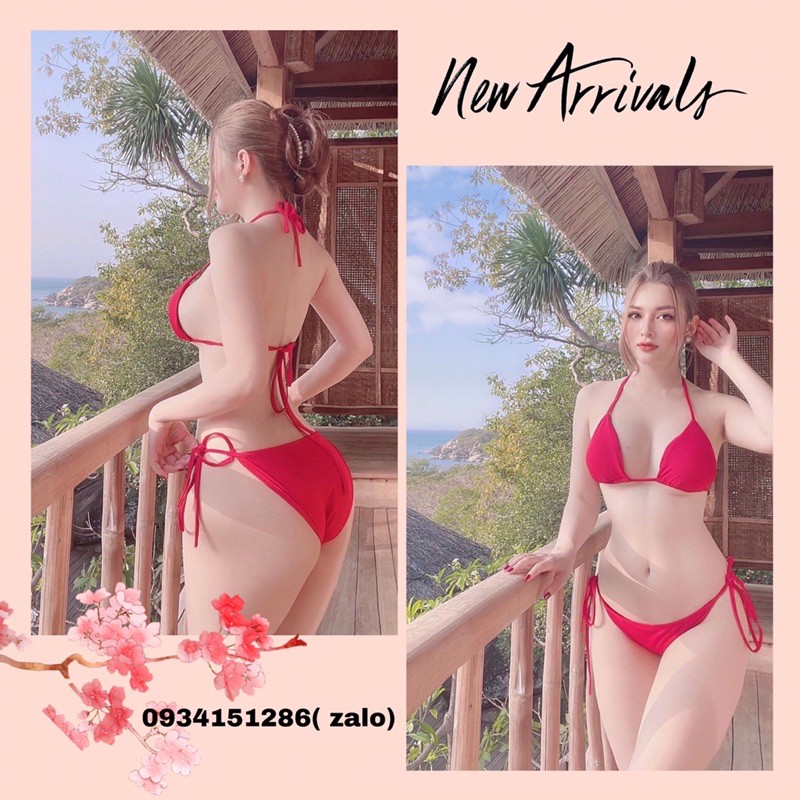 [ RẺ VÔ ĐỊCH+ HÀNG CAO CẤP] Bikini 2 mảnh tam giác full màu sexy