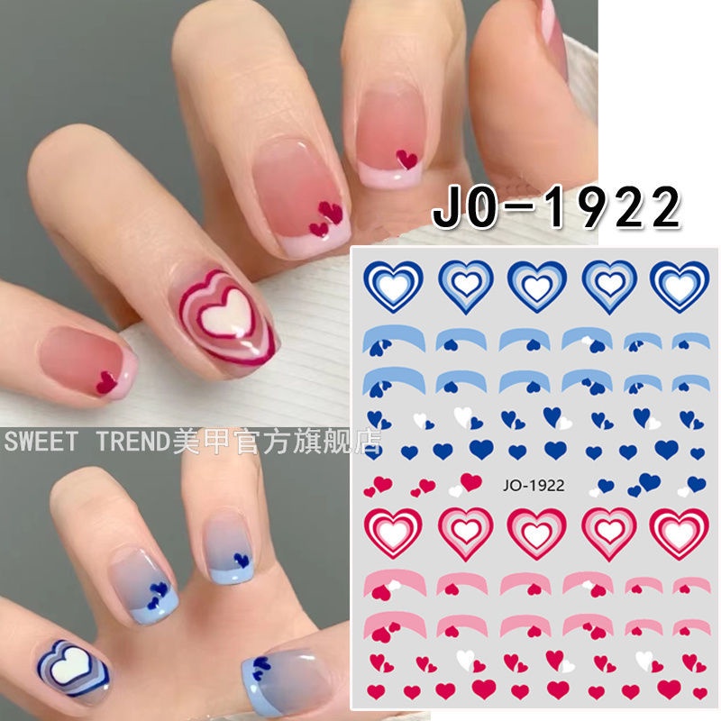 Miếng dán trang trí móng tay STZPRONAIL hình trái tim ngọt ngào