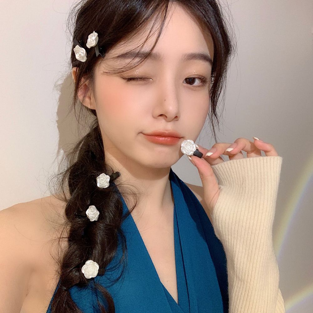 Kẹp Tóc Hình Hoa Hồng Dễ Thương Nhiều Màu Sắc Phong Cách Hàn Quốc Cho Nữ