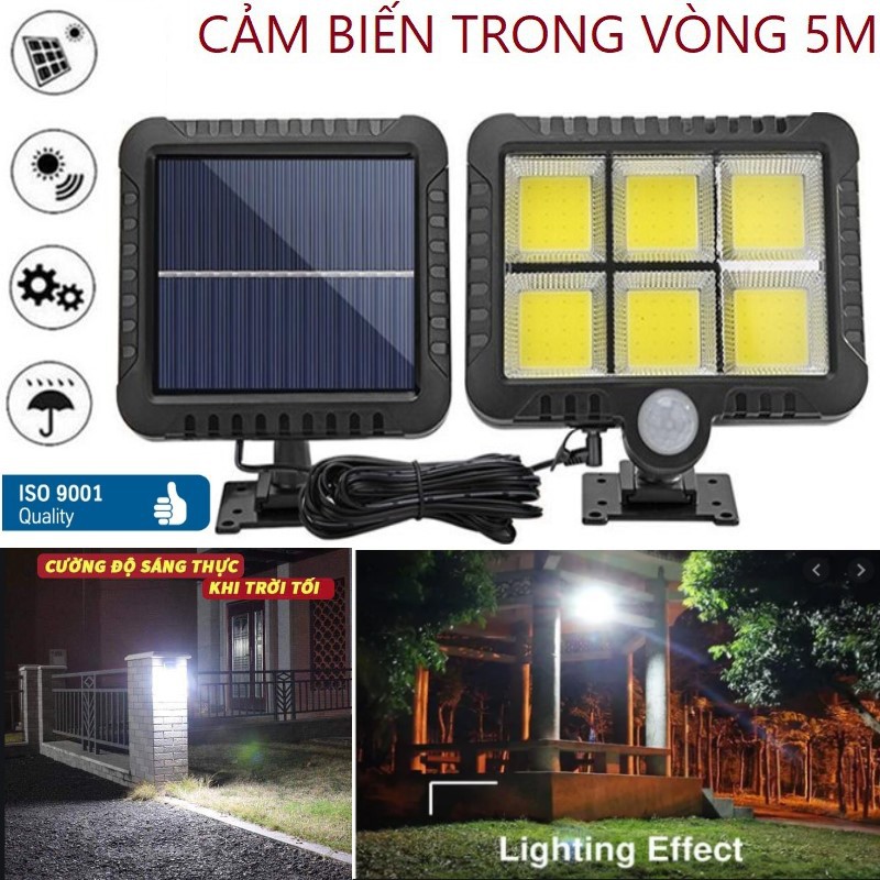 Đèn Led Năng Lượng Mặt Trời Cảm Biên Hồng Ngoại Tự Động Bật Tắt - Công Nghệ Chống Nươc Tuyệt Đôi - Lắp Đặt Dễ Dàng