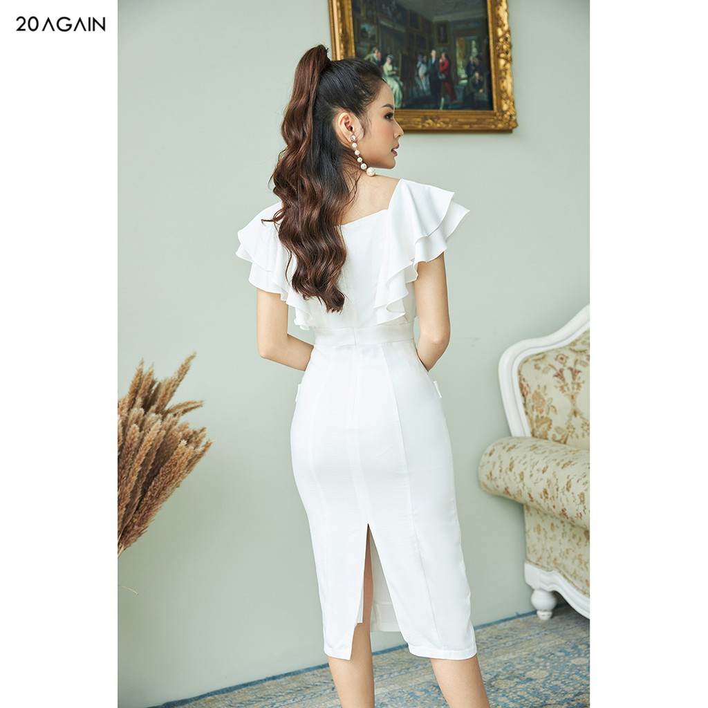 Đầm váy ôm công sở 20AGAIN đủ màu, đủ size bèo 2 bên vai DOA1166 | BigBuy360 - bigbuy360.vn