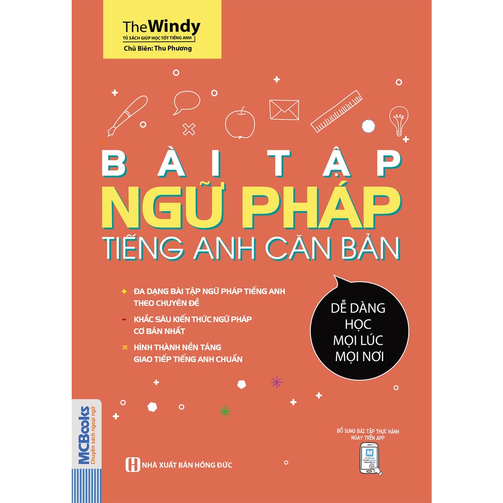 Sách - Bài Tập Ngữ Pháp Tiếng Anh Căn Bản Dành Cho Người Mới Bắt Đầu - Học Kèm App Online