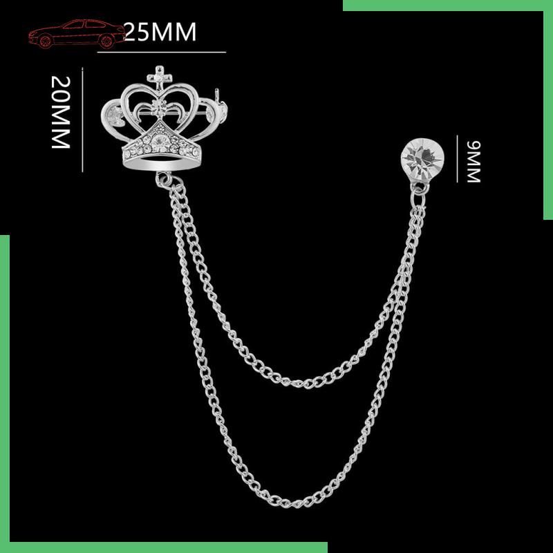 Trâm Cài Áo Kim Loại Hình Vương Miện Đính Đá Thời Trang Cho Nam Lzdjfmy2