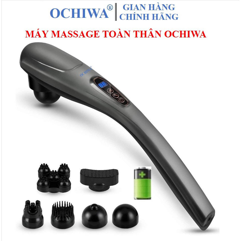 Máy massage cầm tay Ochiwa Đa Năng cao cấp Bảo hành 12 tháng mát xa chuyên sâu cho Cổ, Vai Gáy, Bụng, Lưng, Cánh tay