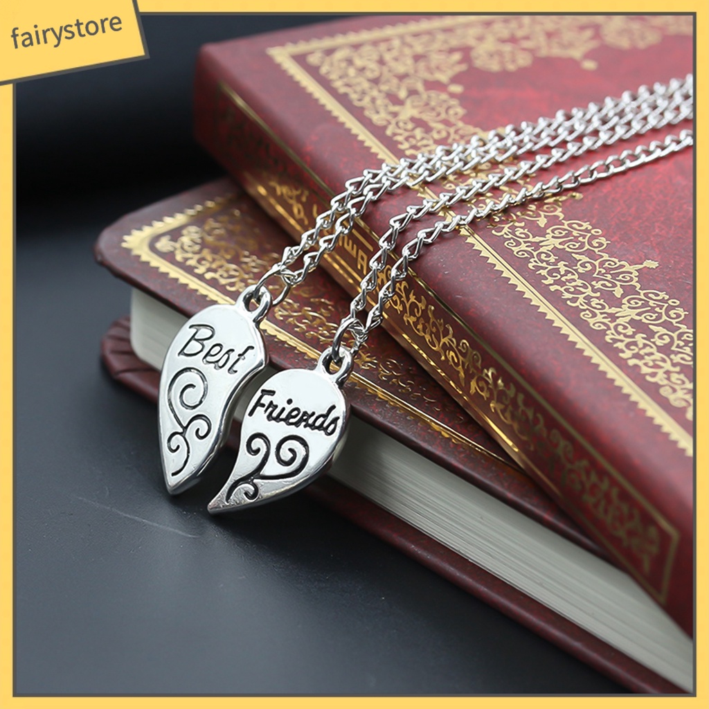 Set 2 Dây Chuyền Mặt Ghép Hình Trái Tim Cho Bạn Thân