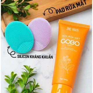 Miếng pad rửa mặt silicon Cỏ cây hoa lá