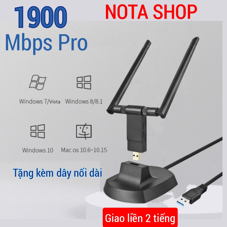 [Giao liền 2H - CHÍNH HÃNG] USB WiFi TP LINK 1300Mbps tốc độ cao - Adapter Wifi giúp thu sóng WiFi 5Ghz cho Laptop PC