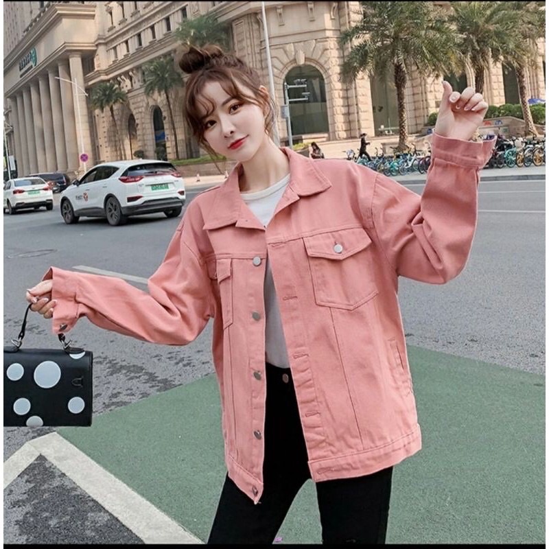 Áo khoác kaki nữ màu hồng cao cấp sumisu shop