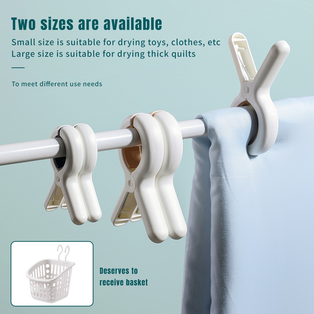 2/3 kẹp quần áo JUJIAJIA chống gió bay chống tuột lực kẹp mạnh