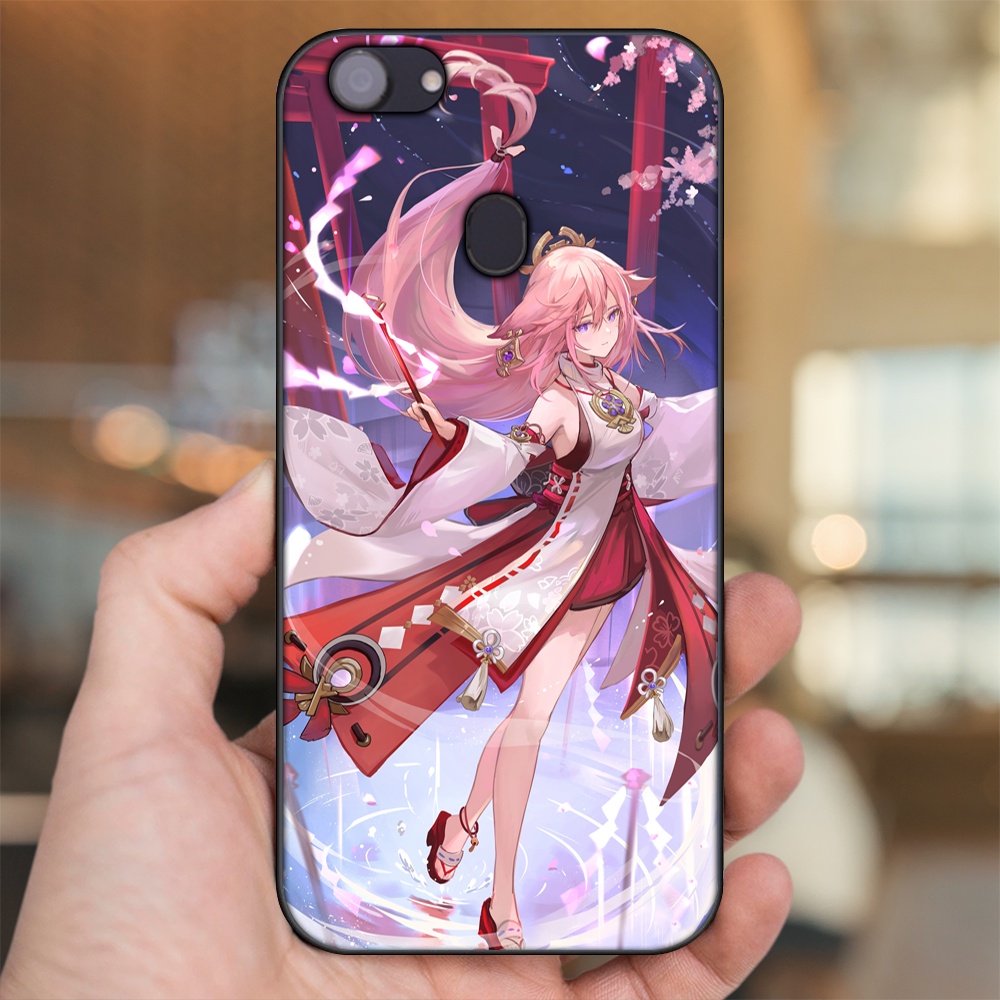 Ốp lưng Oppo F5, F5 Youth, F7 viền đen in hình Yae Miko Genshin Impact